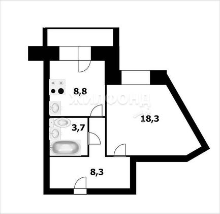 Продажа 1-комнатной квартиры 39,1 м², 4/10 этаж