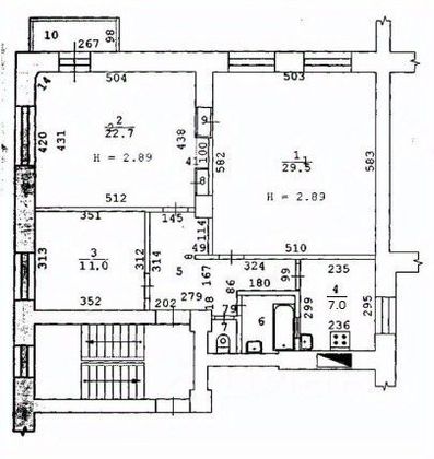 Продажа 3-комнатной квартиры 84,5 м², 2/4 этаж