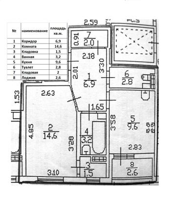 Продажа 1-комнатной квартиры 40,1 м², 5/5 этаж