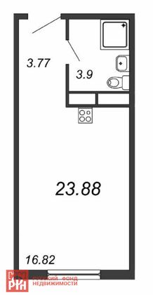 Продажа квартиры-студии 23,9 м², 18/18 этаж