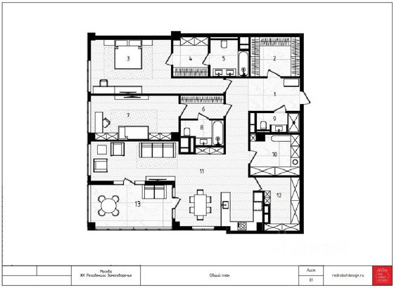 Продажа 3-комнатной квартиры 162,6 м², 13/14 этаж