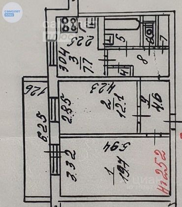 Продажа 2-комнатной квартиры 56,9 м², 1/9 этаж