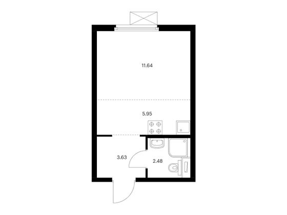 Продажа квартиры-студии 23,7 м², 21/33 этаж