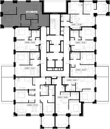 Продажа 2-комнатной квартиры 72,7 м², 4/15 этаж