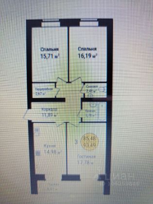 Продажа 3-комнатной квартиры 93,5 м², 1/9 этаж