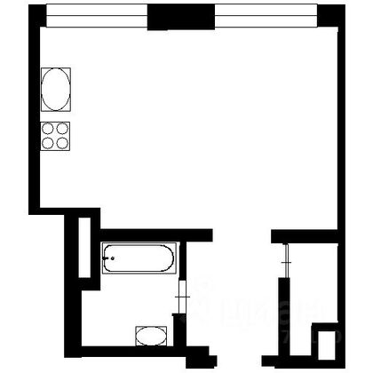 Продажа 1-комнатной квартиры 41,3 м², 1/4 этаж