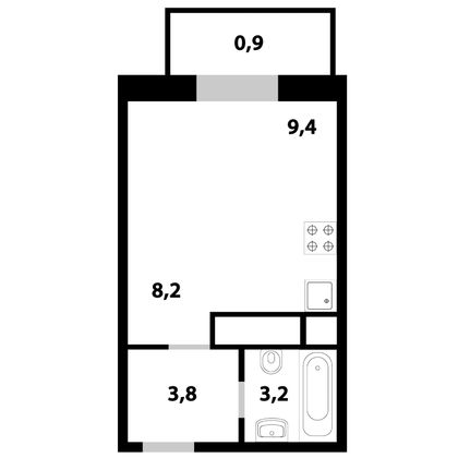Продажа квартиры-студии 25,5 м², 16/25 этаж