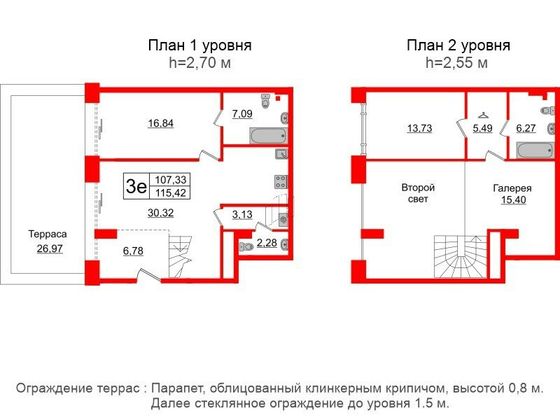 Продажа 2-комнатной квартиры 107,3 м², 1/5 этаж