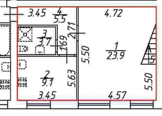 Продажа 4-комнатной квартиры 105,5 м², 2/2 этаж