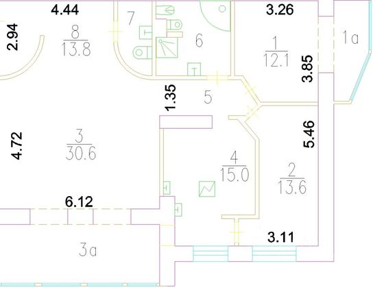 Продажа 3-комнатной квартиры 102,5 м², 8/14 этаж