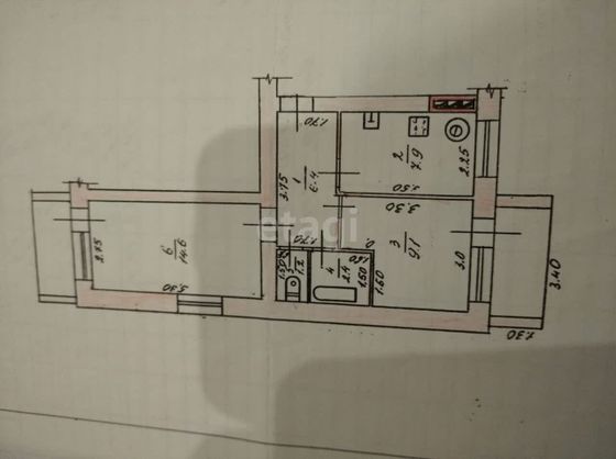 Продажа 2-комнатной квартиры 41,6 м², 1/3 этаж