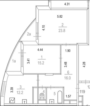 Продажа 2-комнатной квартиры 74,9 м², 15/17 этаж