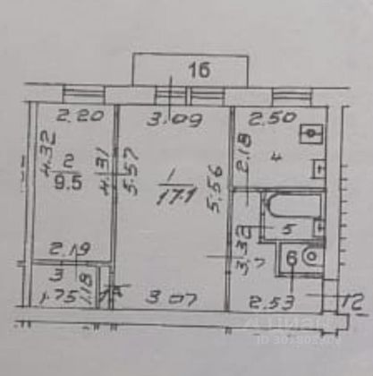 Продажа 2-комнатной квартиры 42 м², 3/5 этаж