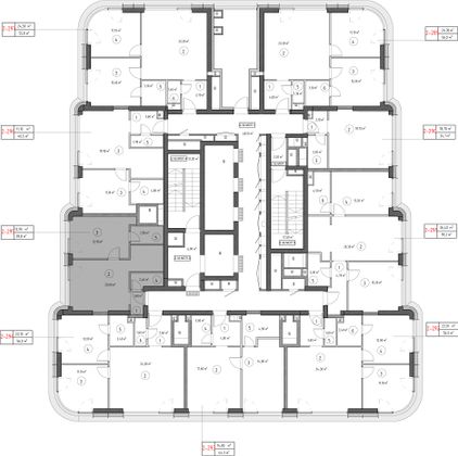 Продажа 1-комнатной квартиры 39,8 м², 32/53 этаж