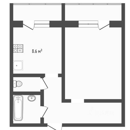 Продажа 1-комнатной квартиры 39,2 м², 10/14 этаж