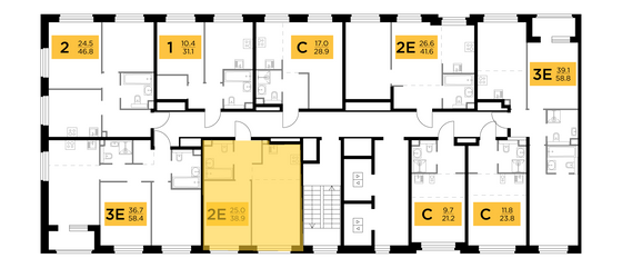 Продажа 2-комнатной квартиры 38,9 м², 15/20 этаж