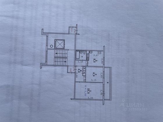 Продажа 2-комнатной квартиры 42 м², 8/9 этаж