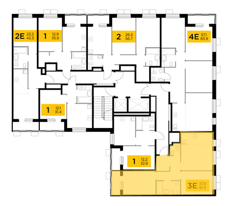Продажа 3-комнатной квартиры 61,4 м², 6/14 этаж