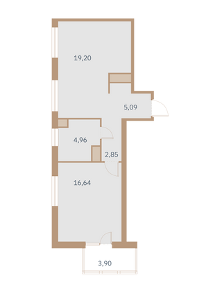 Продажа 1-комнатной квартиры 49 м², 6/12 этаж