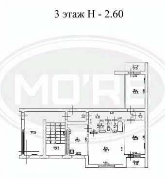 Продажа 3-комнатной квартиры 68,3 м², 3/5 этаж