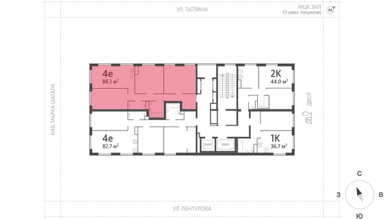 Продажа 3-комнатной квартиры 86,1 м², 13/15 этаж