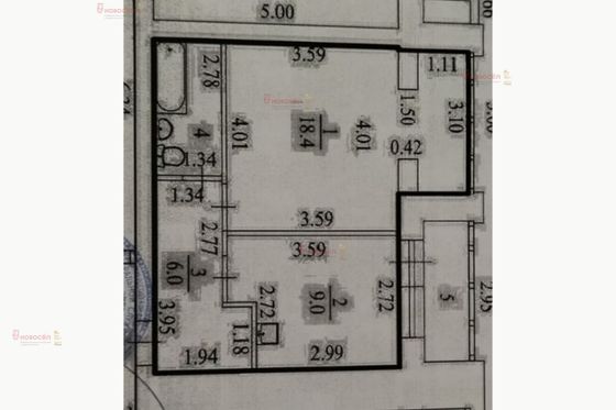 Продажа 1-комнатной квартиры 37 м², 1/5 этаж