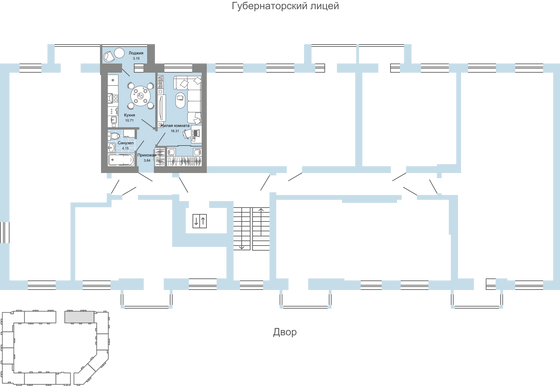 Продажа 1-комнатной квартиры 36 м², 7/7 этаж