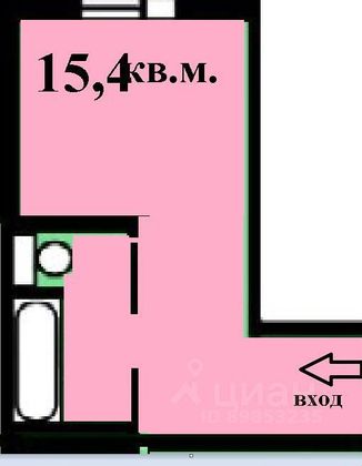 Продажа 1-комнатной квартиры 15 м², 1/10 этаж