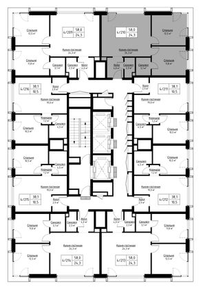 Продажа 2-комнатной квартиры 57,4 м², 29/30 этаж