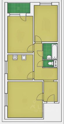 Продажа 3-комнатной квартиры 60,6 м², 2/12 этаж