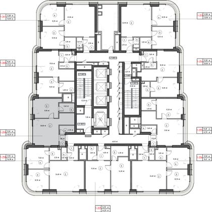 Продажа 1-комнатной квартиры 40,4 м², 28/53 этаж