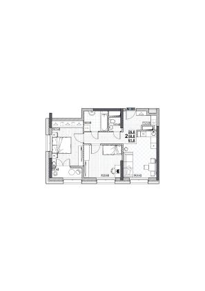 Продажа 2-комнатной квартиры 61,8 м², 16/24 этаж