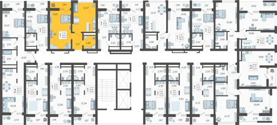 Продажа 1-комнатной квартиры 38 м², 16/19 этаж