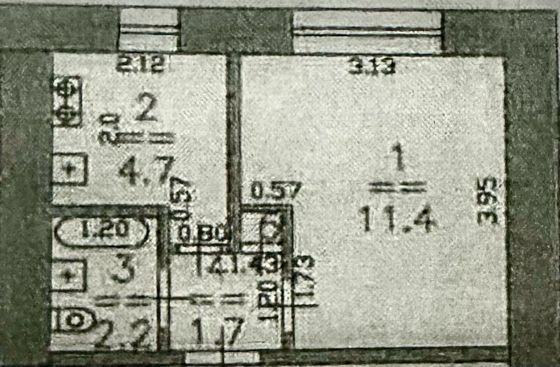 Продажа 1-комнатной квартиры 20 м², 3/9 этаж