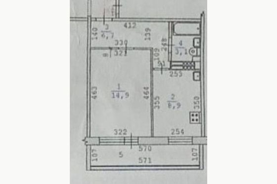 Продажа 1-комнатной квартиры 34 м², 9/10 этаж