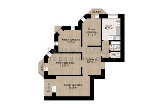 Продажа 4-комнатной квартиры 114,3 м², 10/10 этаж