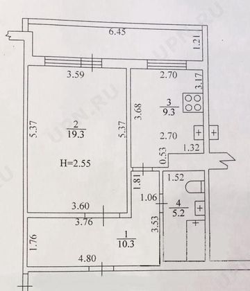 Продажа 1-комнатной квартиры 44 м², 5/16 этаж