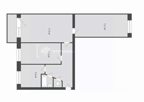 Продажа 3-комнатной квартиры 56,3 м², 3/5 этаж