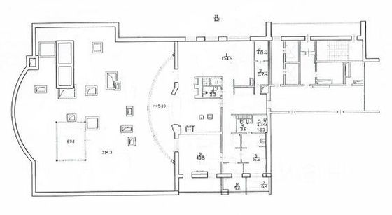 Продажа квартиры со свободной планировкой 249,9 м², 19/23 этаж