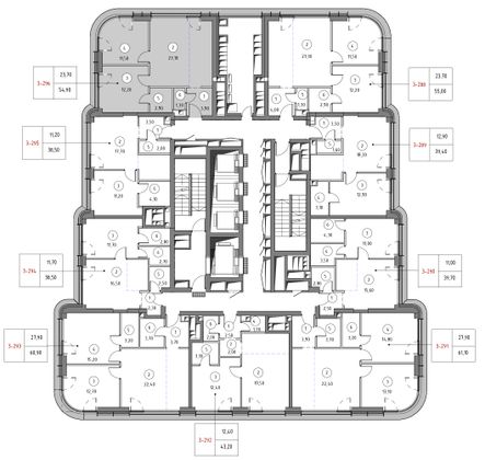 Продажа 2-комнатной квартиры 54,9 м², 35/53 этаж