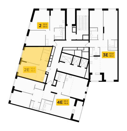Продажа 2-комнатной квартиры 43,7 м², 30/30 этаж