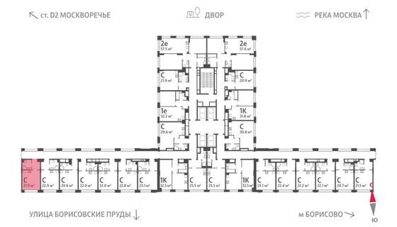 Продажа квартиры-студии 21,9 м², 3/30 этаж