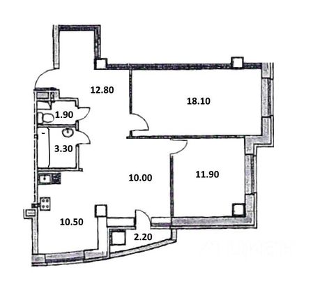 Продажа 2-комнатной квартиры 68,4 м², 11/17 этаж