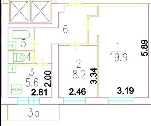 Продажа 2-комнатной квартиры 44 м², 6/12 этаж