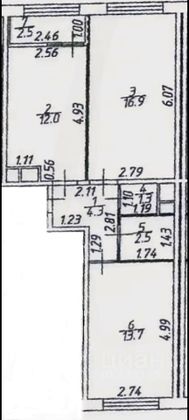 Продажа 2-комнатной квартиры 53,2 м², 11/18 этаж