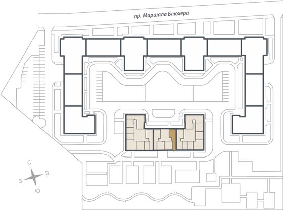 63,5 м², 2-комн. квартира, 15/16 этаж