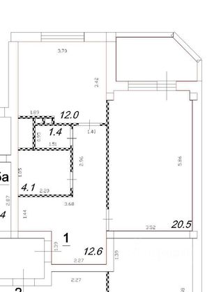 Продажа 1-комнатной квартиры 50,9 м², 1/3 этаж