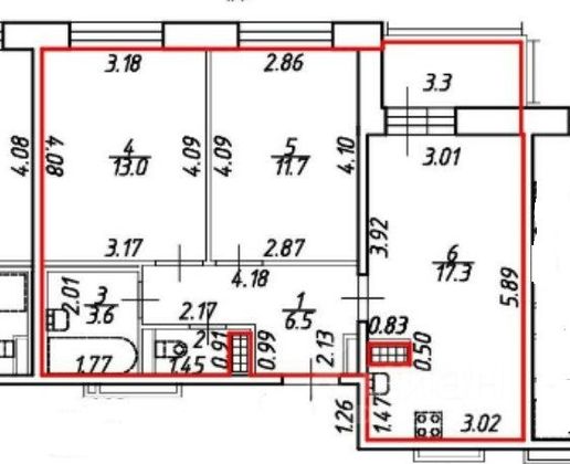 Продажа 2-комнатной квартиры 53,5 м², 3/20 этаж
