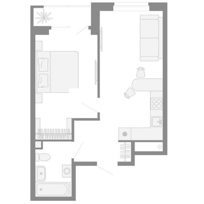 Продажа 2-комнатной квартиры 43,4 м², 12/26 этаж