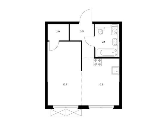 Продажа 1-комнатной квартиры 32,6 м², 24/25 этаж